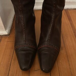 Vintage Made in Italy JCrew Maroon Kitten Heel Boot